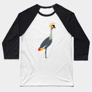 Grey Crowned Crane Baseball T-Shirt